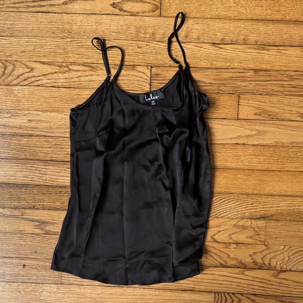 Lulu's Sleek Black Camisole Top
